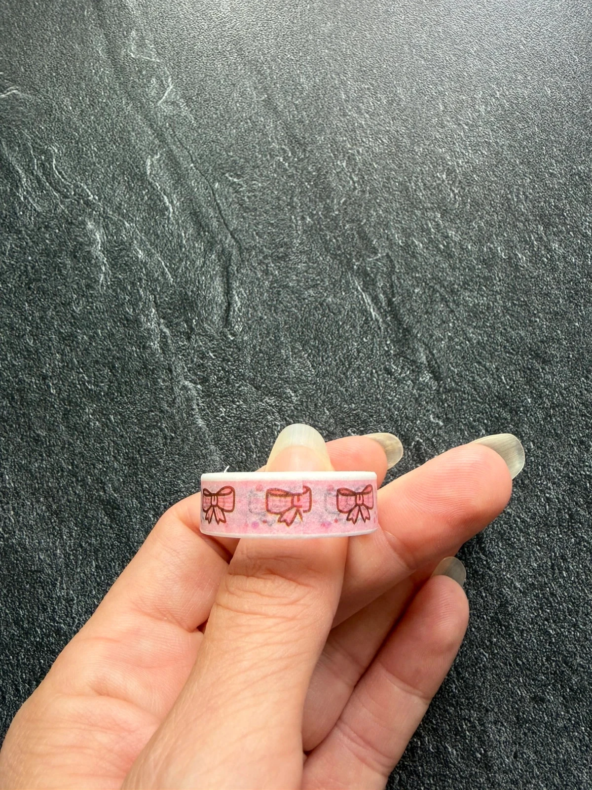 Lint voor scrapbooking roze kleine knoop – photo 2